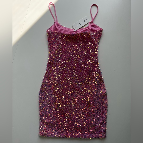 Light Pink Sparkly Homecoming Dress - Picture 3 of 4